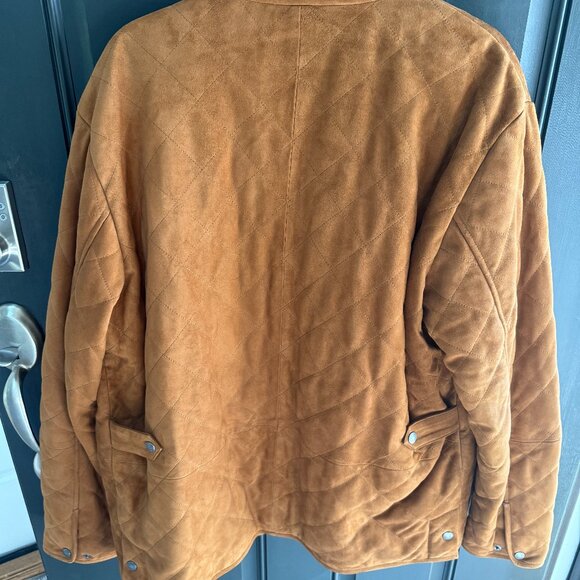 Peter Millar Crown Suede Goat Leather Jacket Windproof Water-Resistant XL - Picture 3 of 9